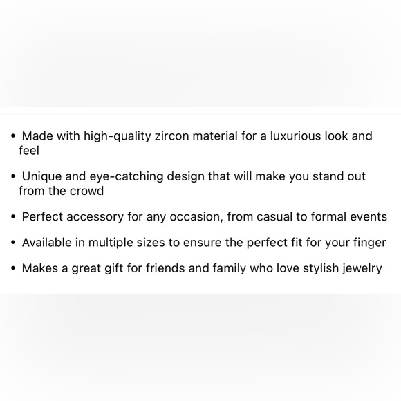 2 X 30 Zircon Luxury Woman Ring - Picture 6 of 6